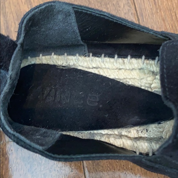 Vince Black Robin Suede Espadrilles Size 7 - Picture 4 of 10